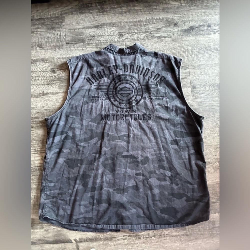 Harley Davidson Camo Vest Men 3XL V-Twin Motorcycles